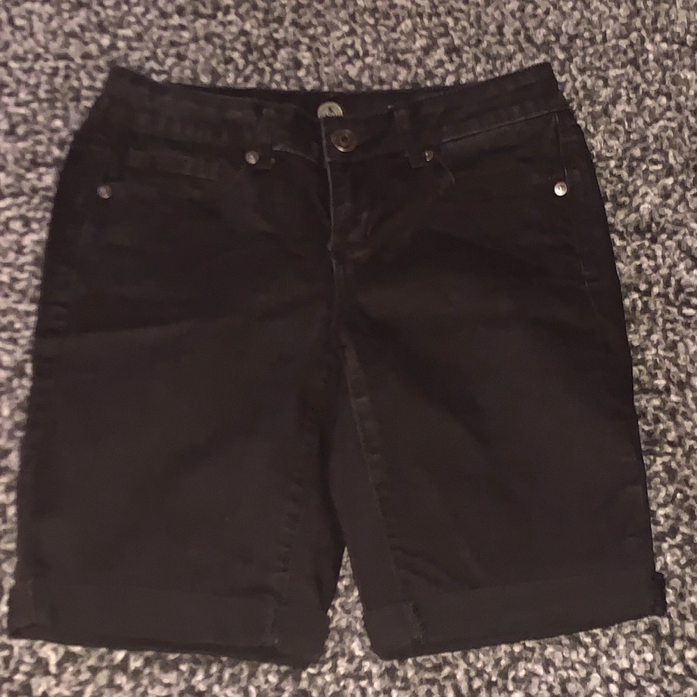 Excellent Condition, Black Denim Bermuda Shorts